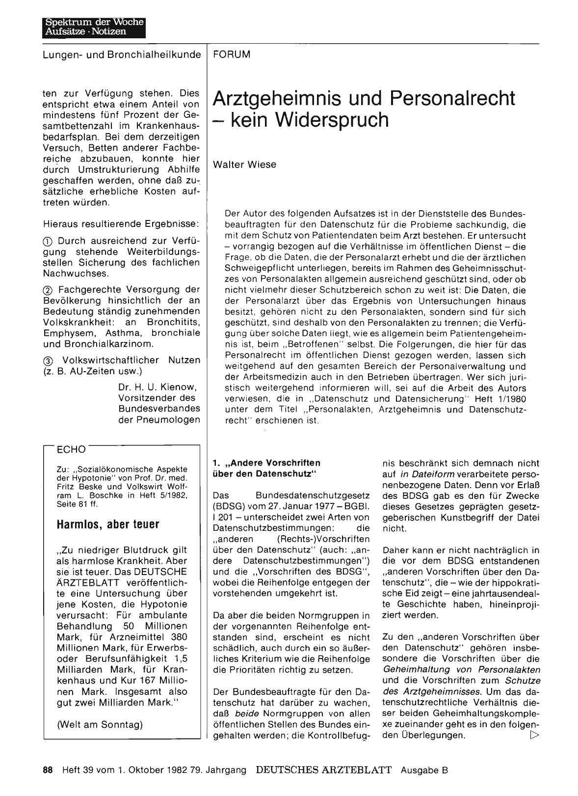Vorschauseite 1: ECHO: Harmlos, aber teuer