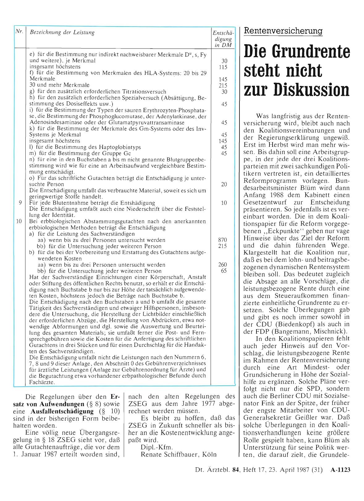 Vorschauseite 1: Rentenversicherung: Die Grundrente steht nicht zur Diskussion