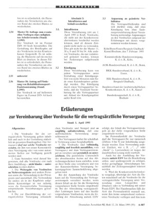 Vorschauseite 1: Erläuterungen zur Vereinbarung über Vordrucke für die vertragsärztliche Versorgung