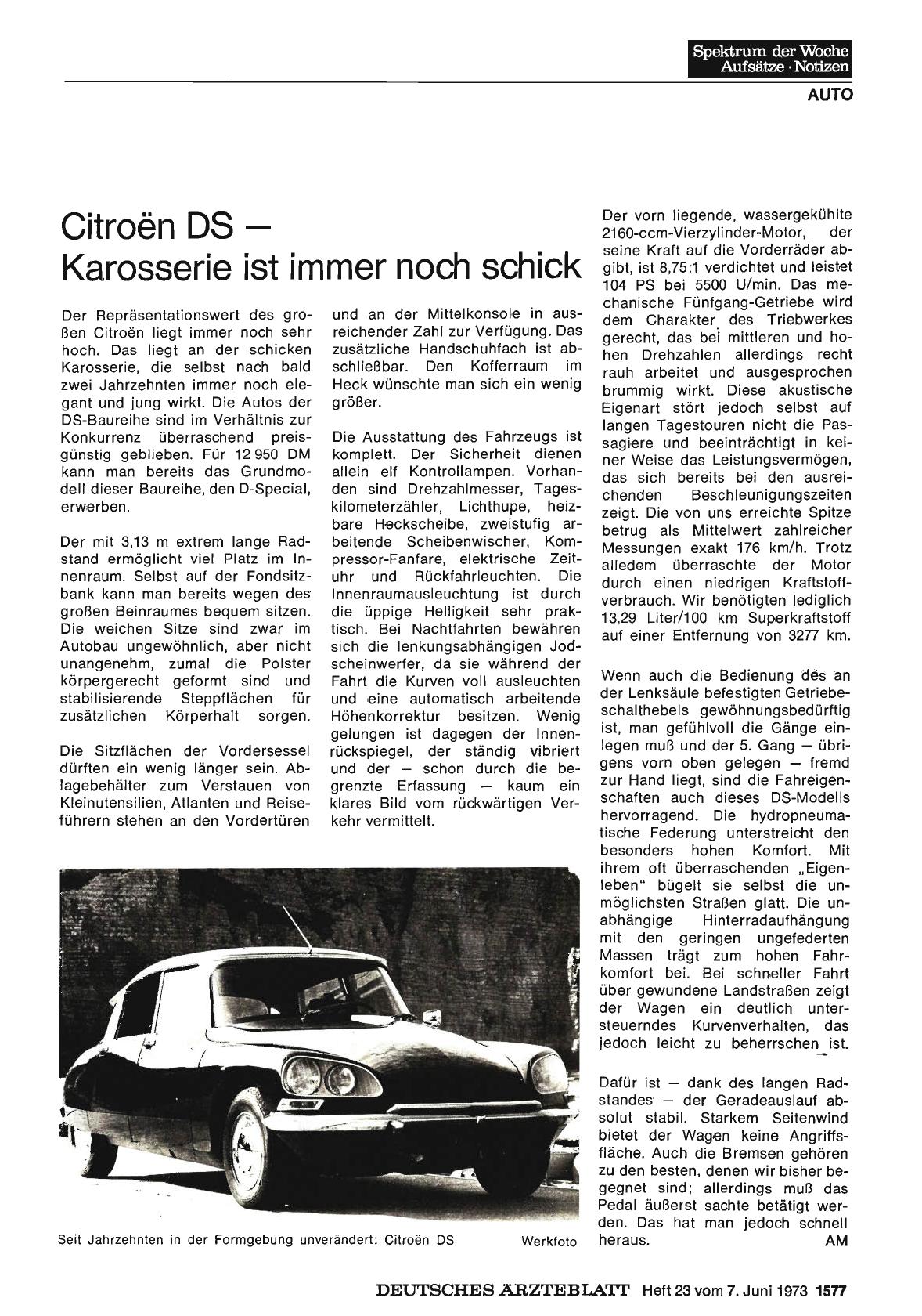 Vorschauseite 1: Citroön DS — Karosserie ist immer noch schick