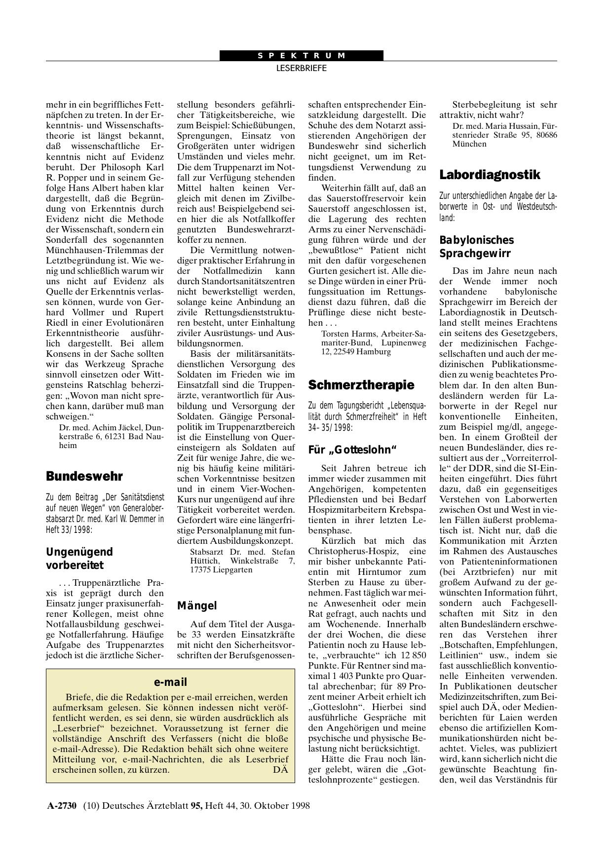 Vorschauseite 1: Schmerztherapie: Für „Gotteslohn“