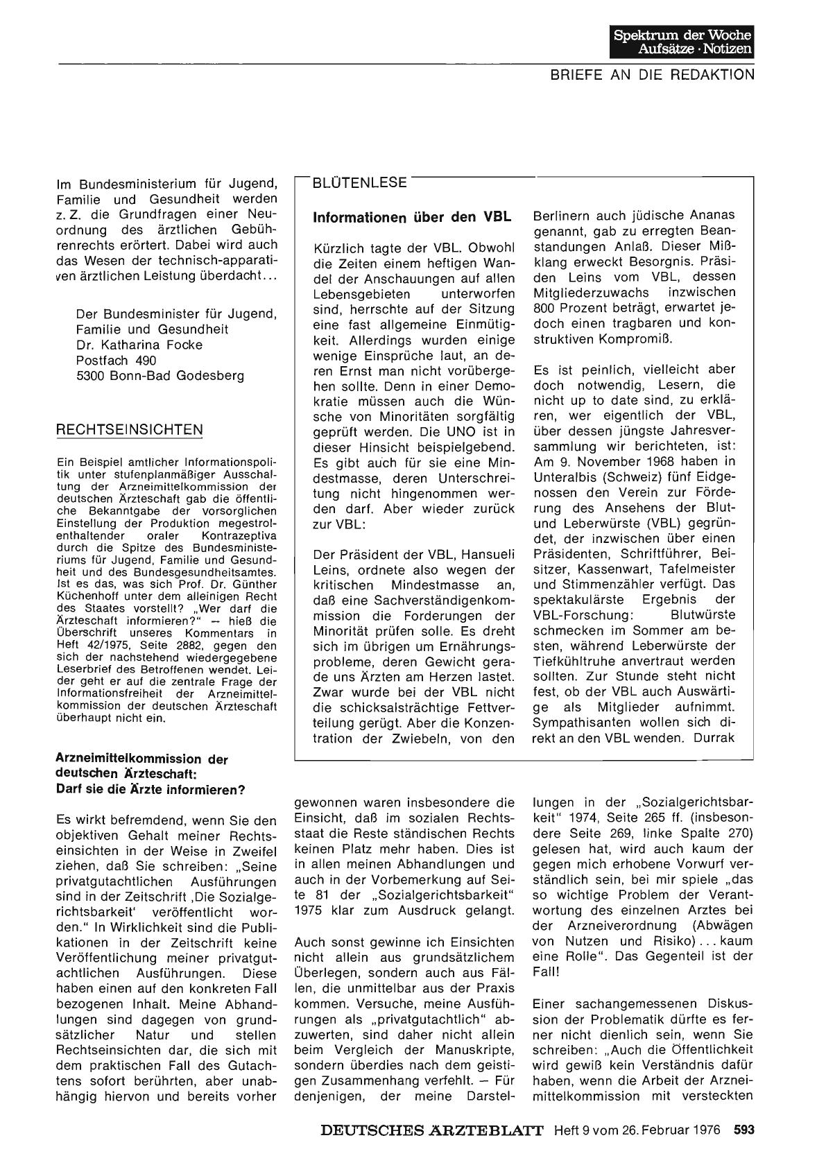 Vorschauseite 1: RECHTSEINSICHTEN: Arzneimittelkommission der deutschen Ärzteschaft: Darf sie die Ärzte informieren?
