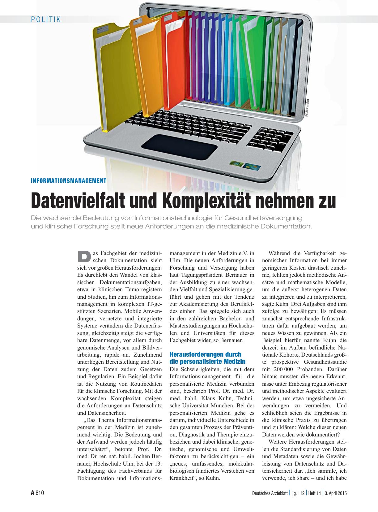 Vorschauseite 1: Informationsmanagement: Datenvielfalt und Komplexität nehmen zu