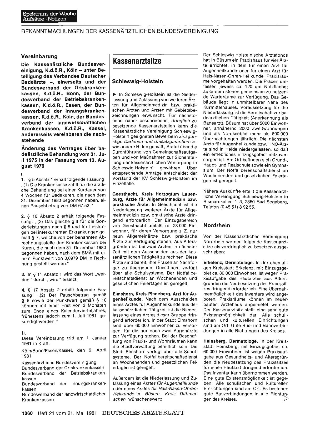 Vorschauseite 1: Kassenarztsitze