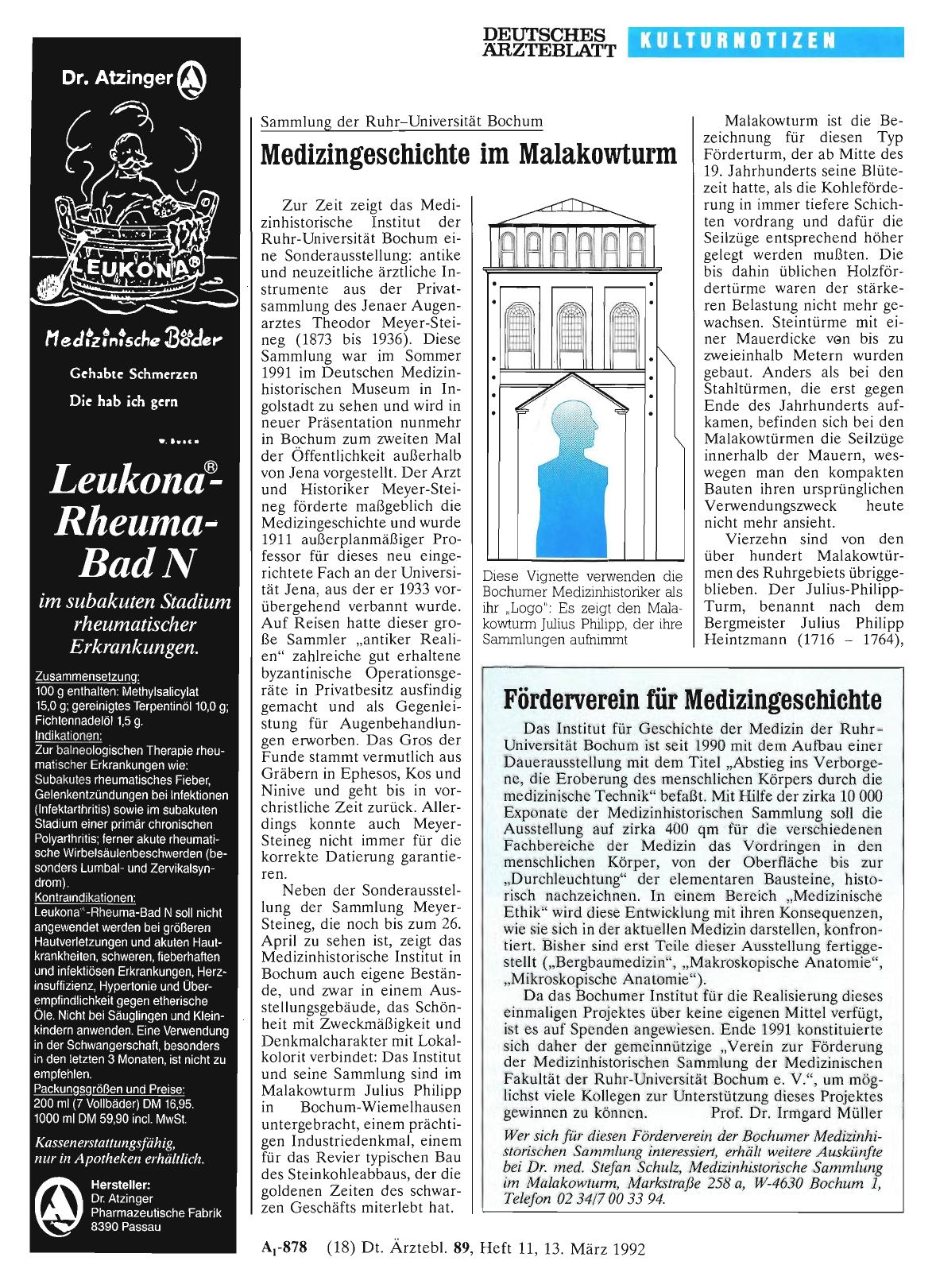 Vorschauseite 1: Förderverein für Medizingeschichte