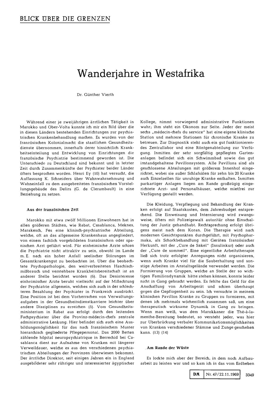 Vorschauseite 1: Wanderjahre in Westafrika