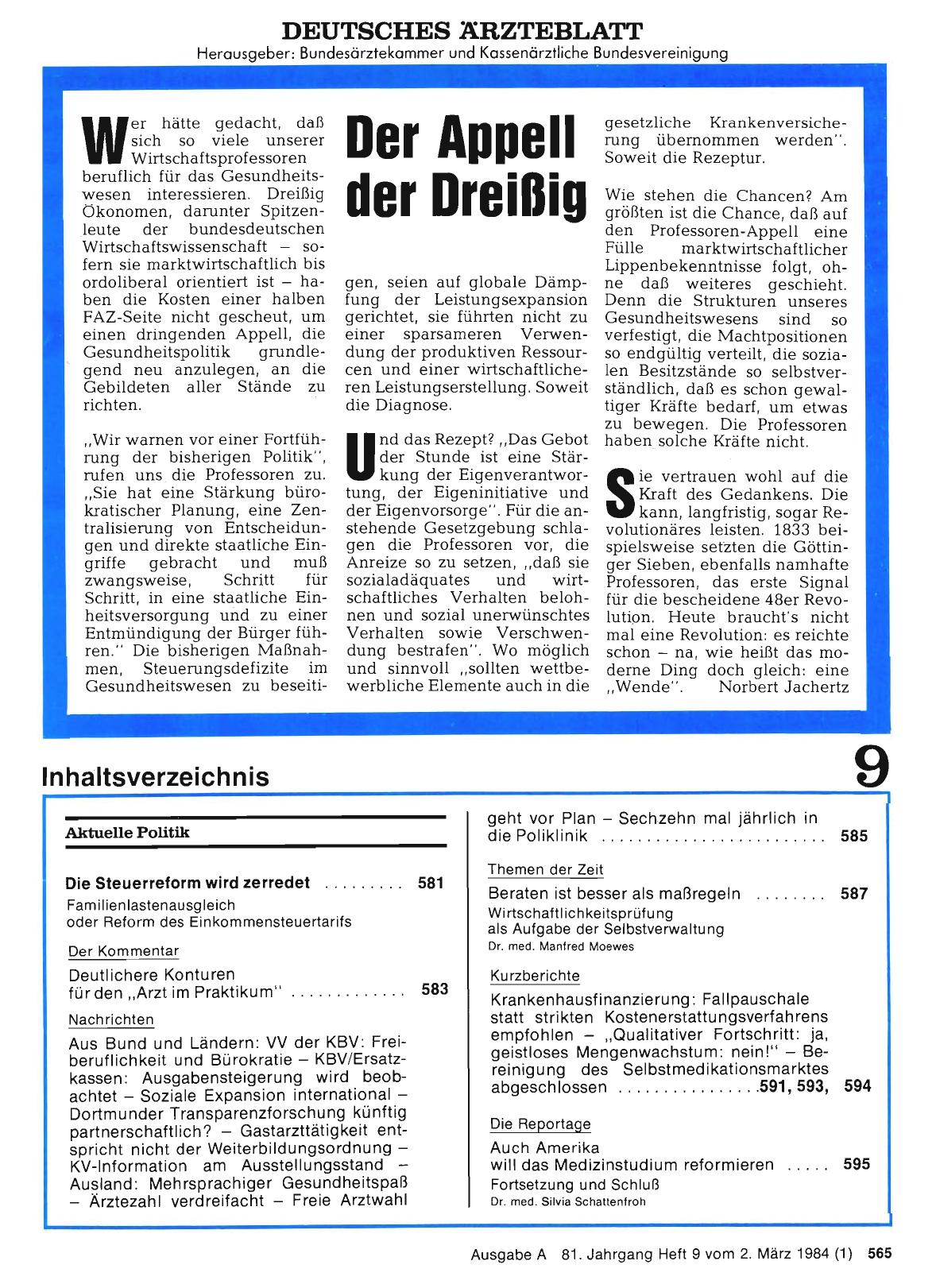Vorschauseite 1: Der Appell der Dreißig