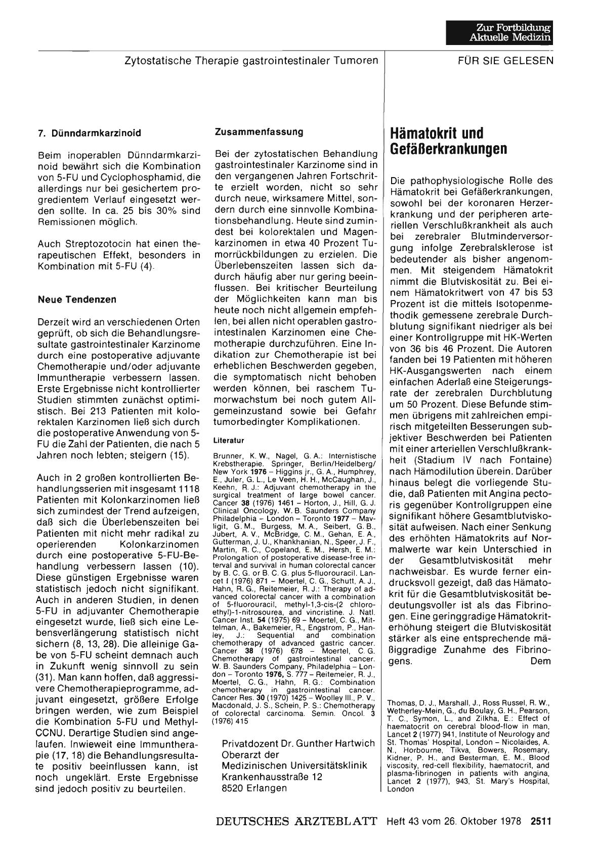 Vorschauseite 1: Hämatokrit und Gefäßerkrankungen