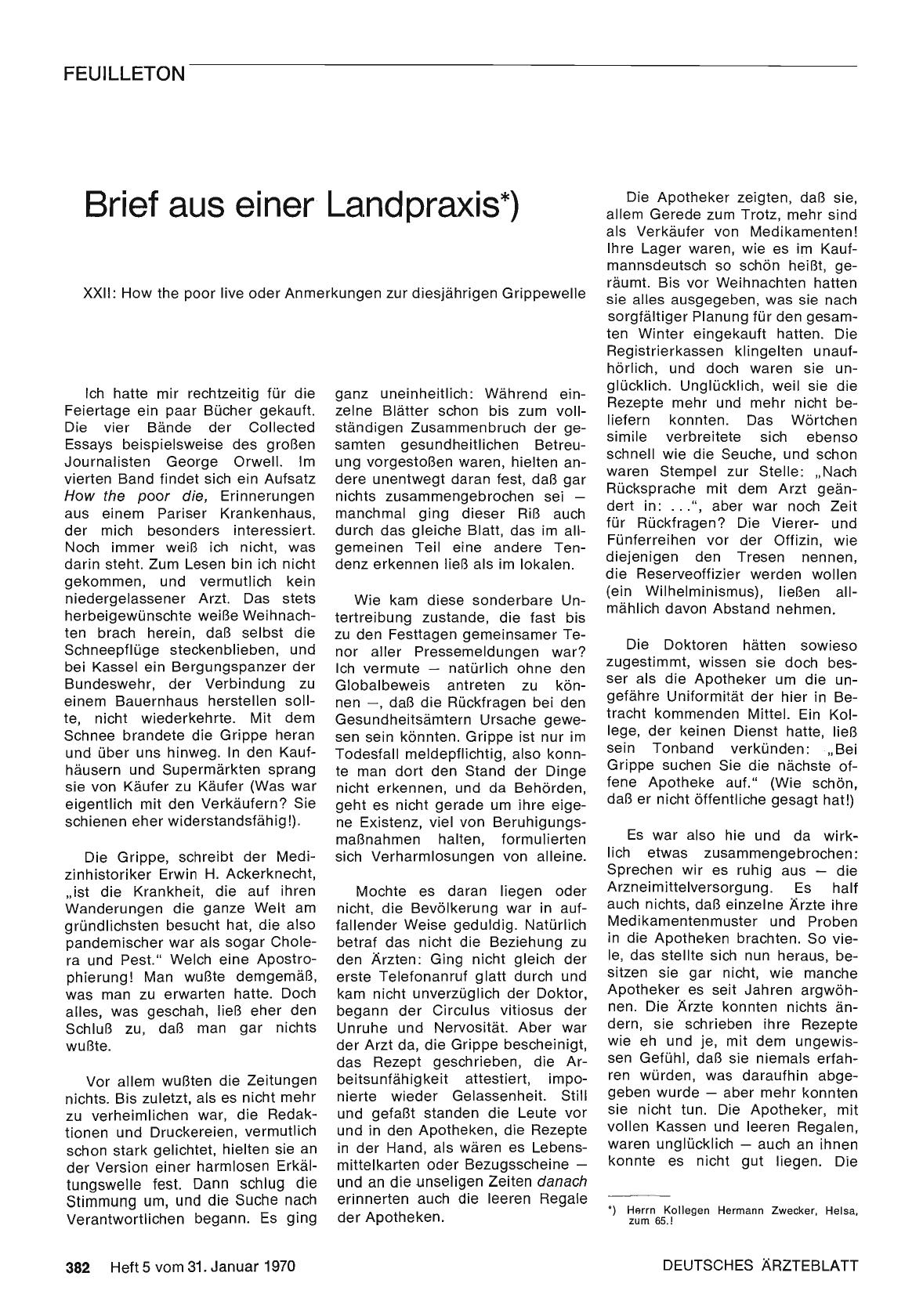 Vorschauseite 1: Brief aus einer Landpraxis