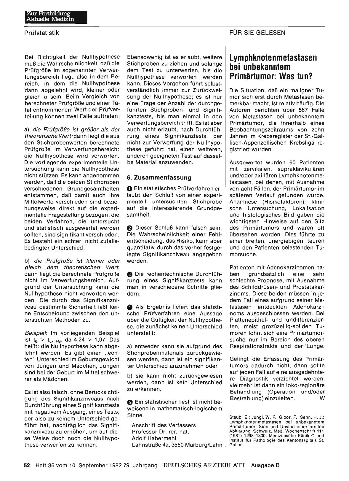 Vorschauseite 1: Lymphknotenmetastasen bei unbekanntem Primärtumor Was tun?