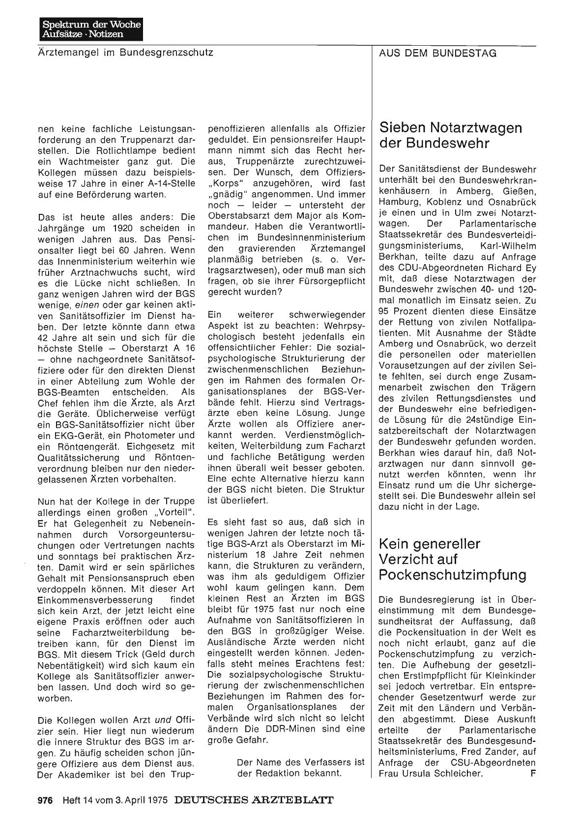 Vorschauseite 1: Kein genereller Verzicht auf Pockenschutzimpfung