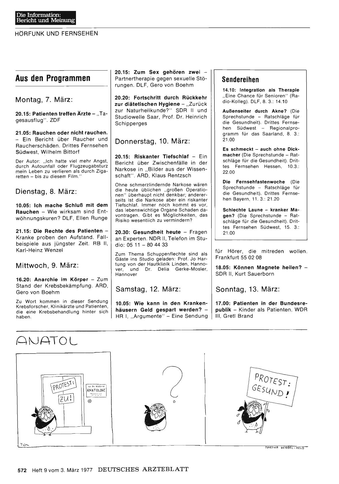 Vorschauseite 1: Aus den Programmen
