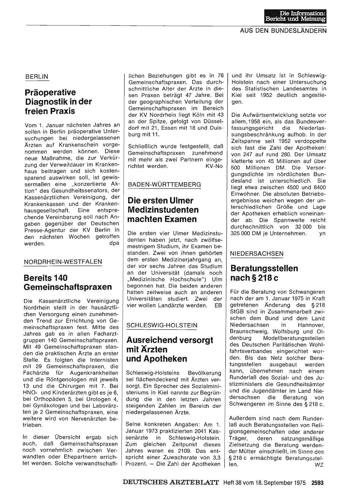Vorschauseite 1: NIEDERSACHSEN: Beratungsstellen nach § 218 c