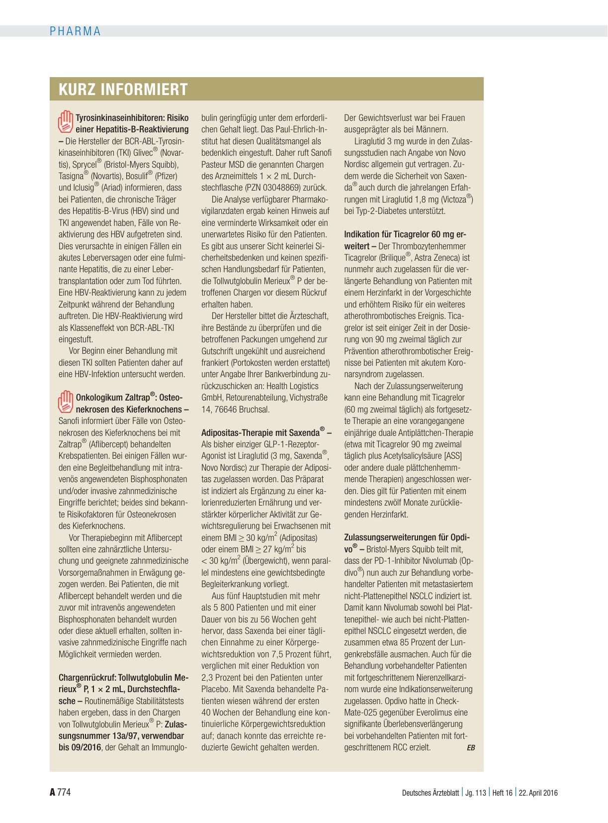 Vorschauseite 1: Kurz informiert