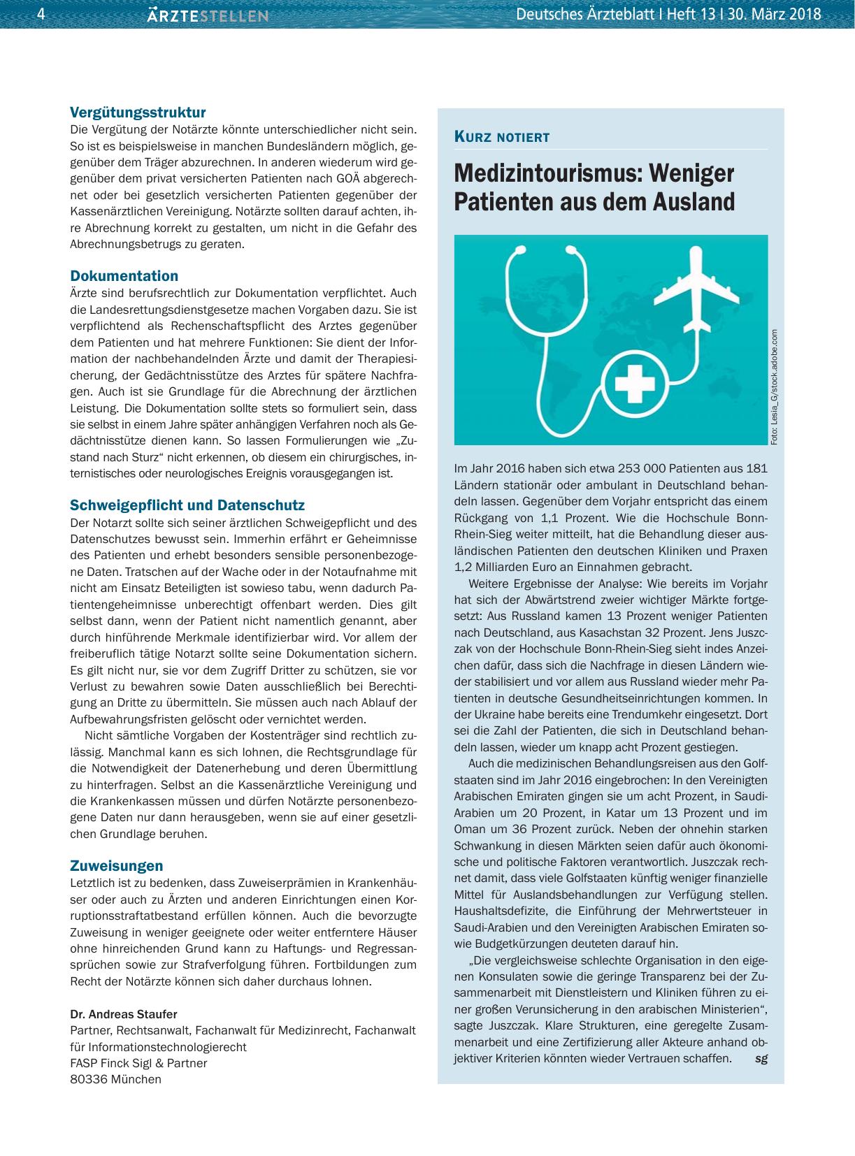 Vorschauseite 1: Medizintourismus – Weniger Patienten aus dem Ausland