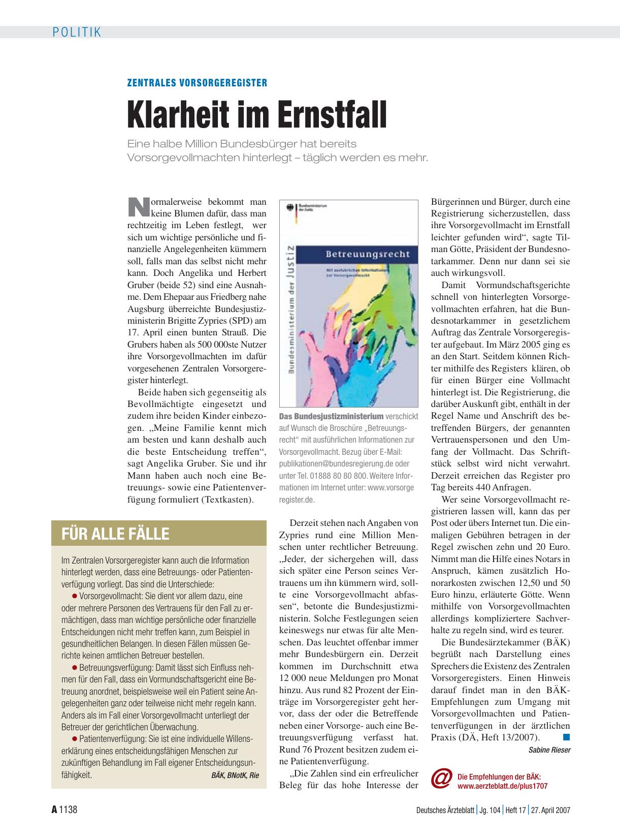 Vorschauseite 1: Für alle Fälle