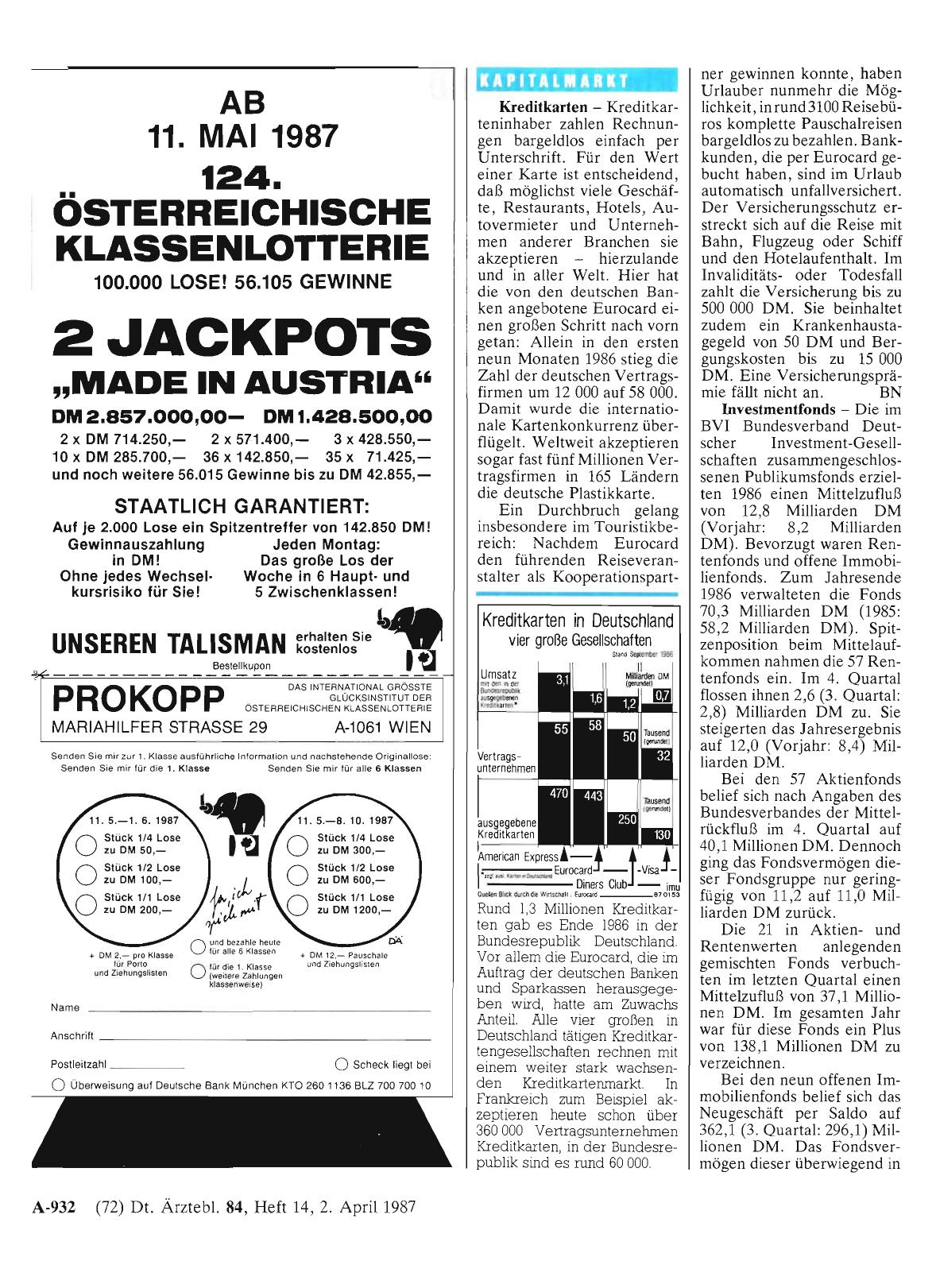 Vorschauseite 1: Kreditkarten in Deutschland - vier große Gesellschaften