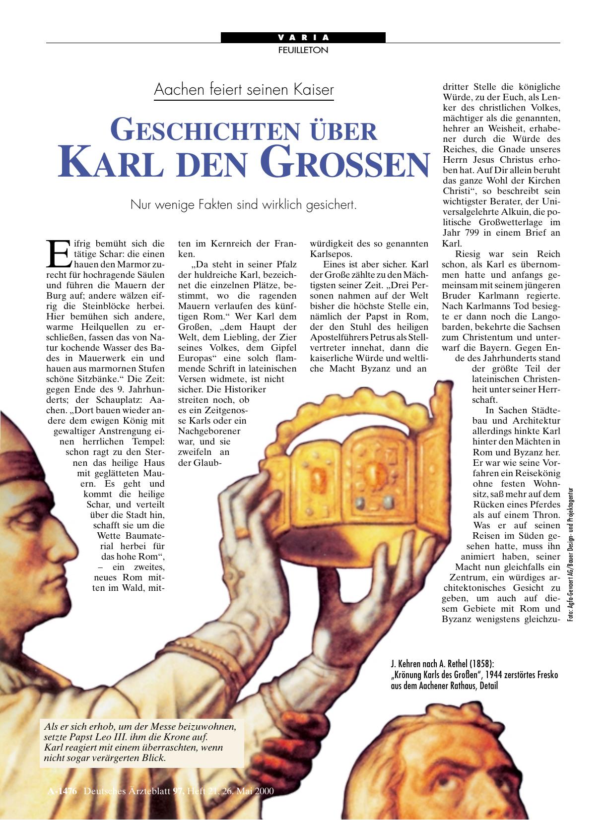 Vorschauseite 1: Aachen feiert seinen Kaiser: Geschichten über Karl den Grossen