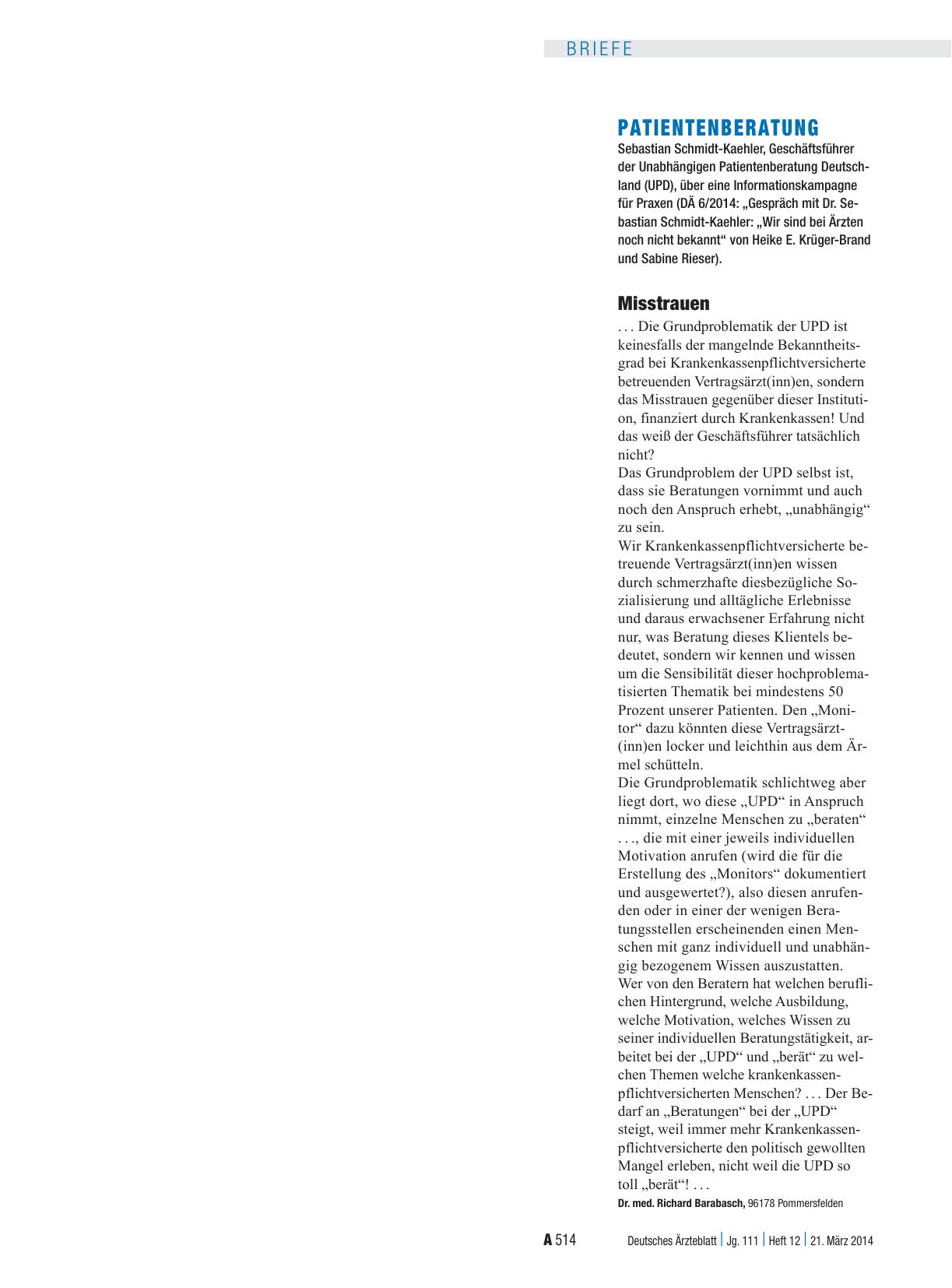 Vorschauseite 1: Patientenberatung: Misstrauen