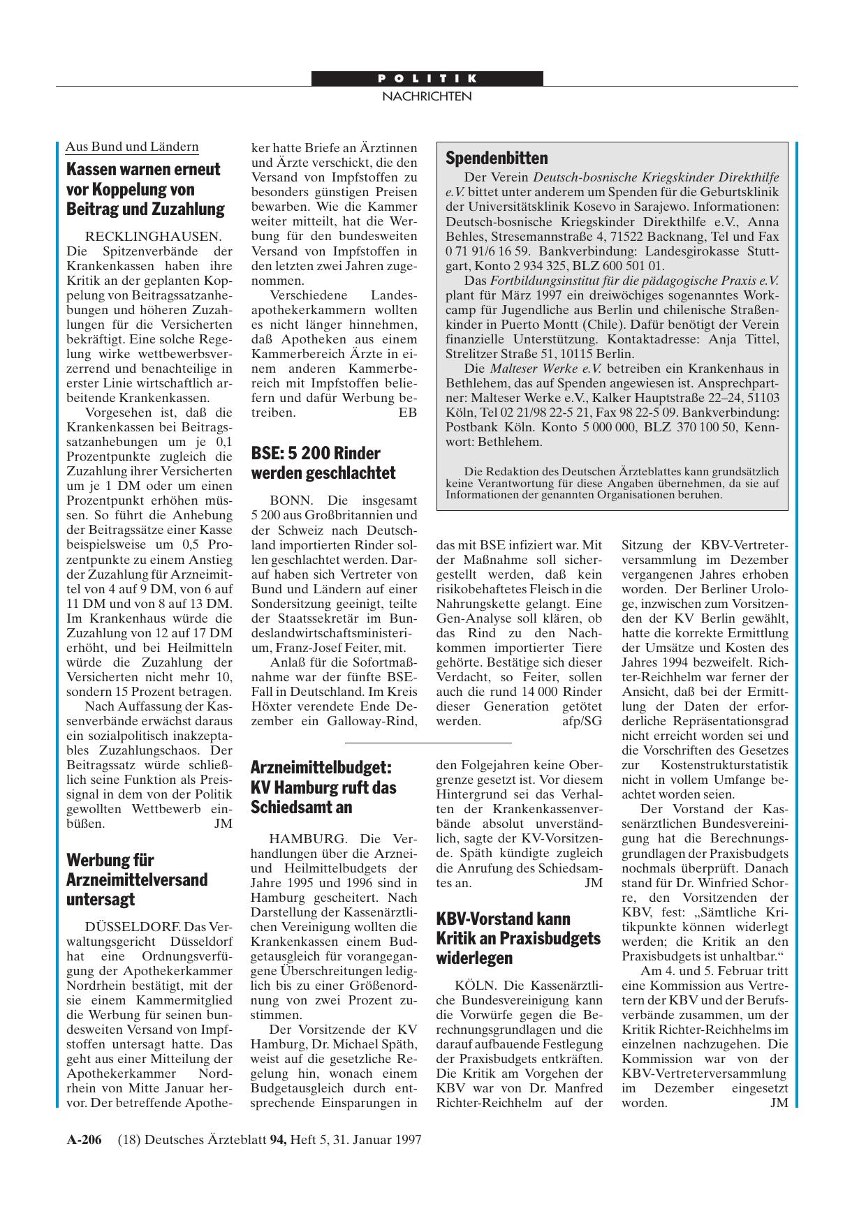 Vorschauseite 1: KBV-Vorstand kann Kritik an Praxisbudgets widerlegen