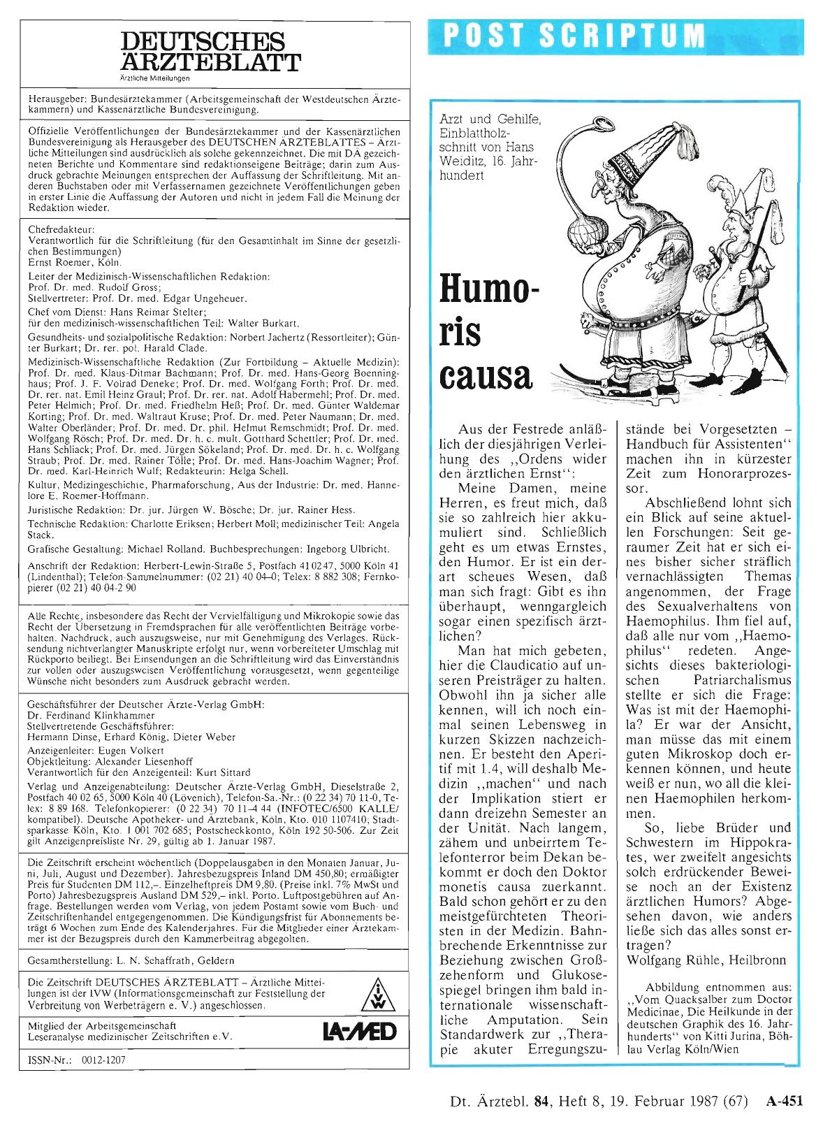 Vorschauseite 1: Humoris causa