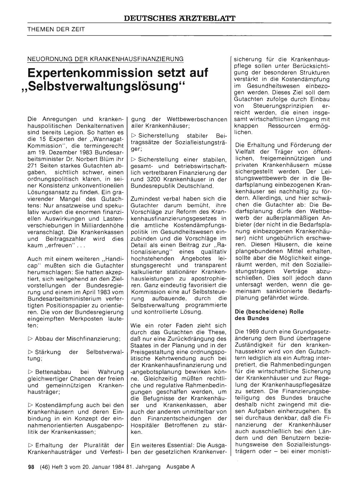 Vorschauseite 1: Expertenkommission setzt auf „Selbstverwaltungslösung“: Neuordnung der Krankenhausfinanzierung