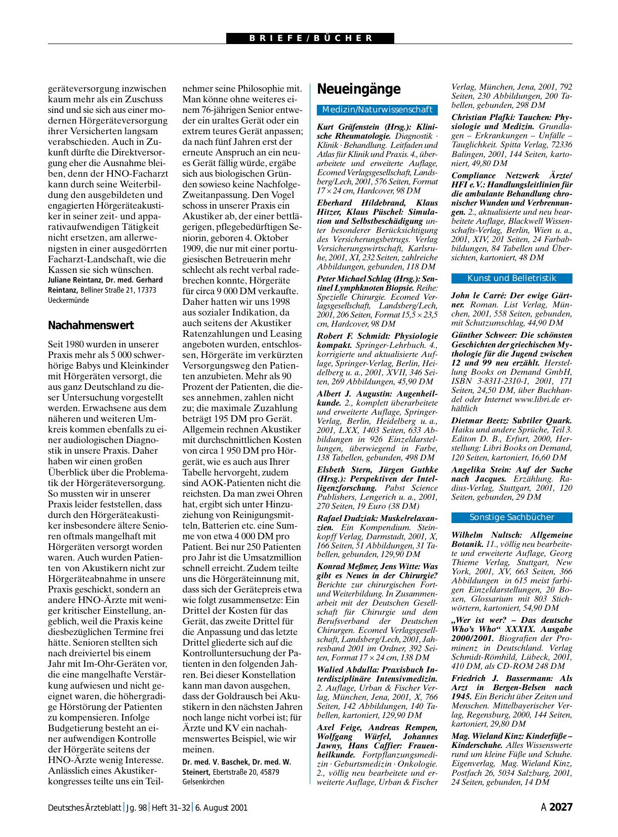 Vorschauseite 1: Hörgeräte: Nachahmenswert