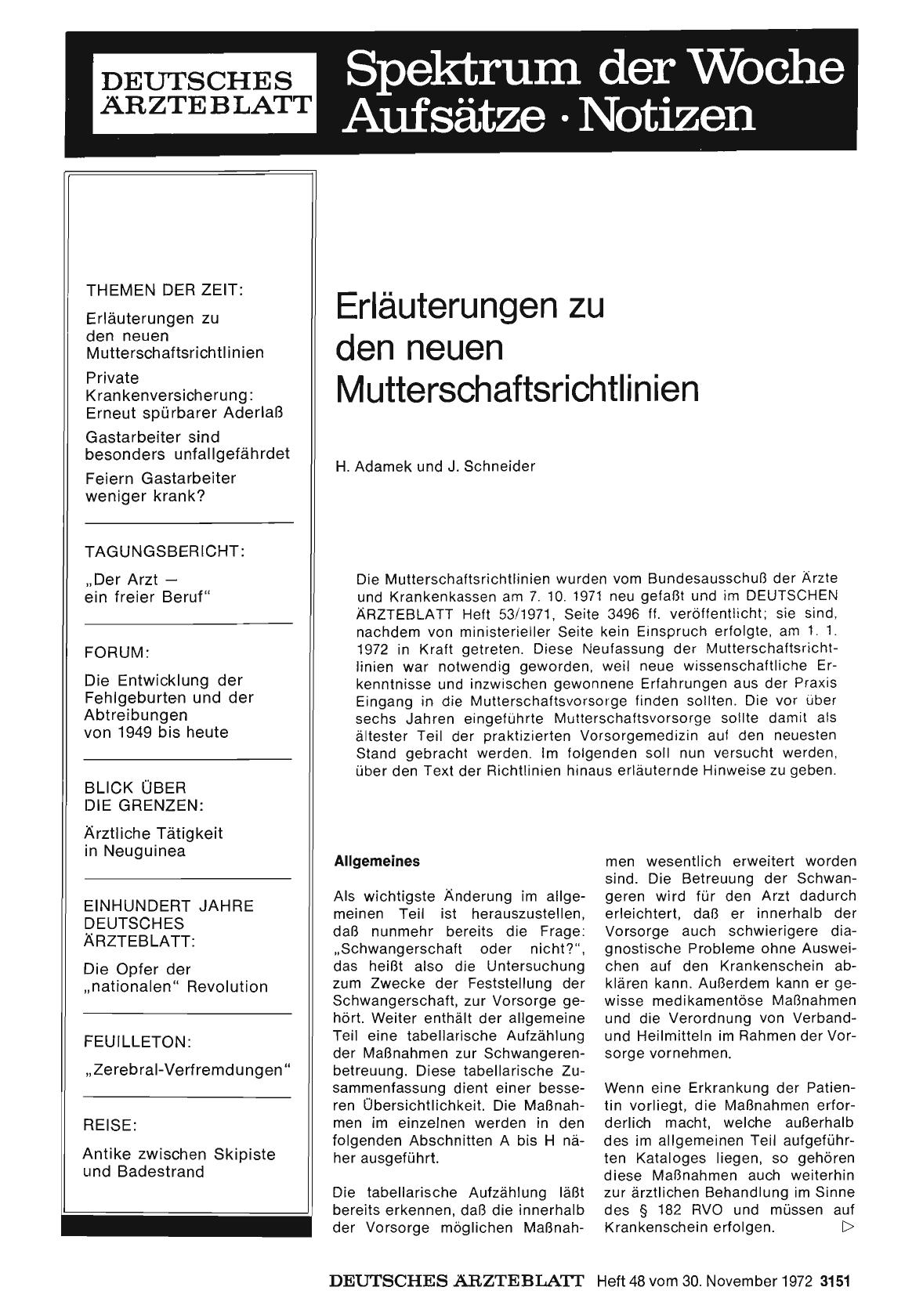 Vorschauseite 1: Erläuterungen zu den neuen Mutterschaftsrichtlinien