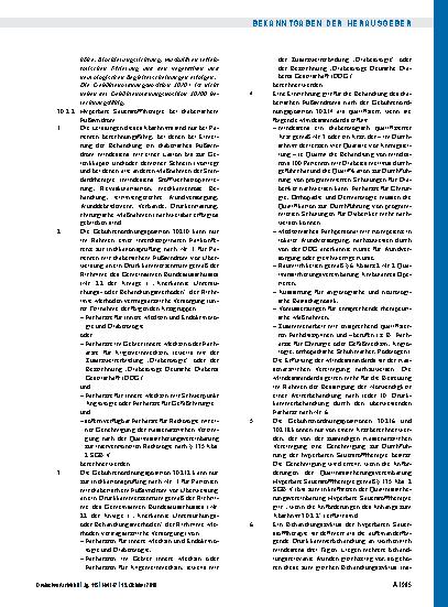 Vorschauseite 4: Beschluss des Bewertungsausschusses nach § 87 Abs. 1 Satz 1 SGB V in seiner 426. Sitzung am 18. September 2018, Teil A, Teil B