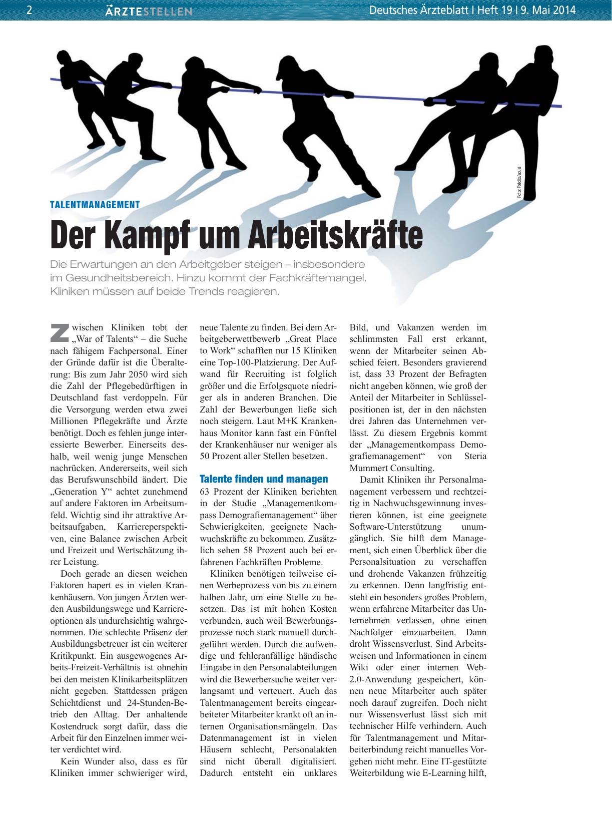 Vorschauseite 1: Talentmanagement: Der Kampf um Arbeitskräfte