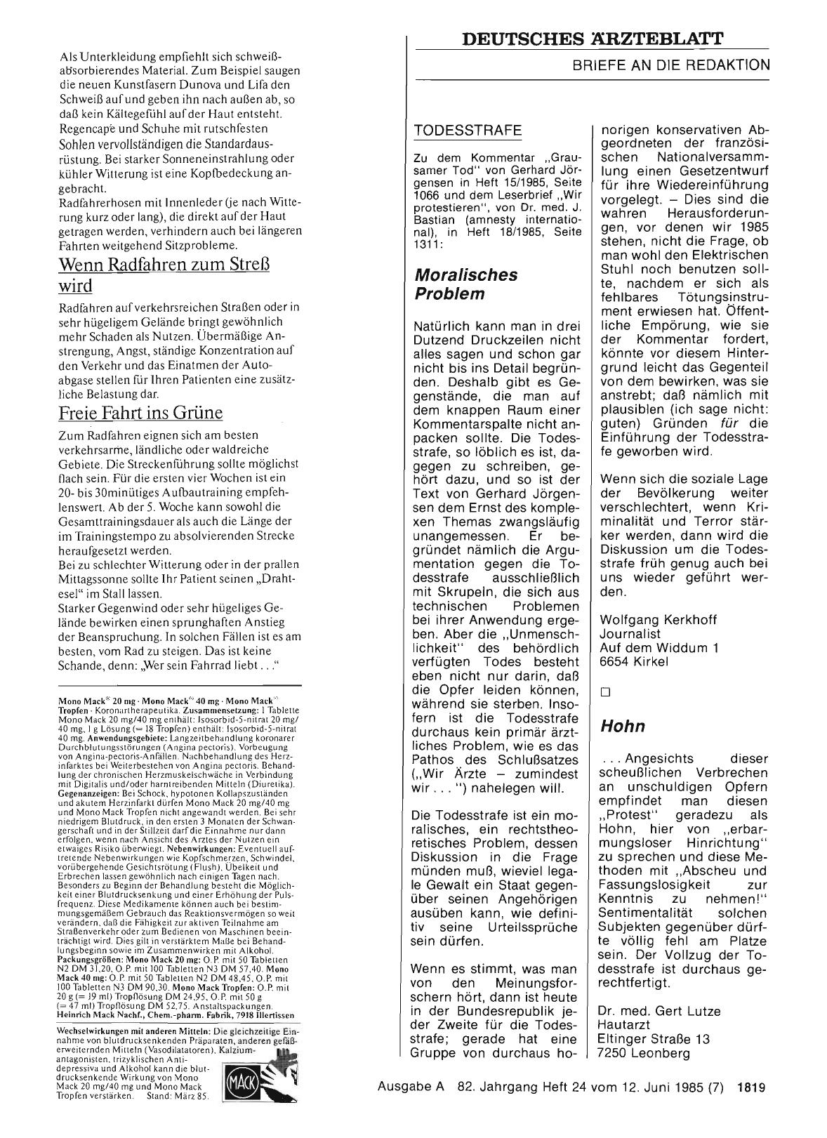 Vorschauseite 1: TODESSTRAFE: Hohn