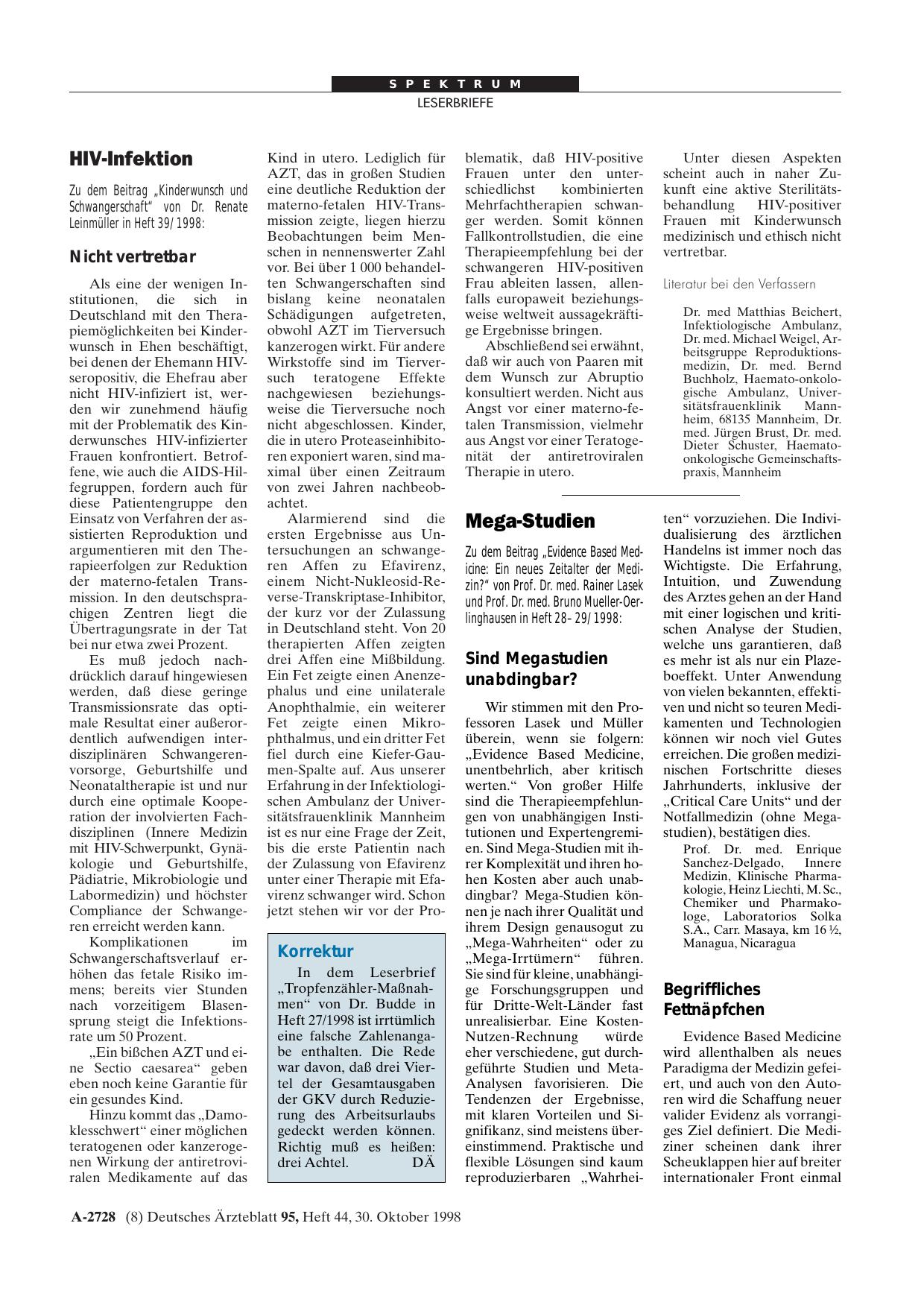 Vorschauseite 1: Mega-Studien: Begriffliches Fettnäpfchen