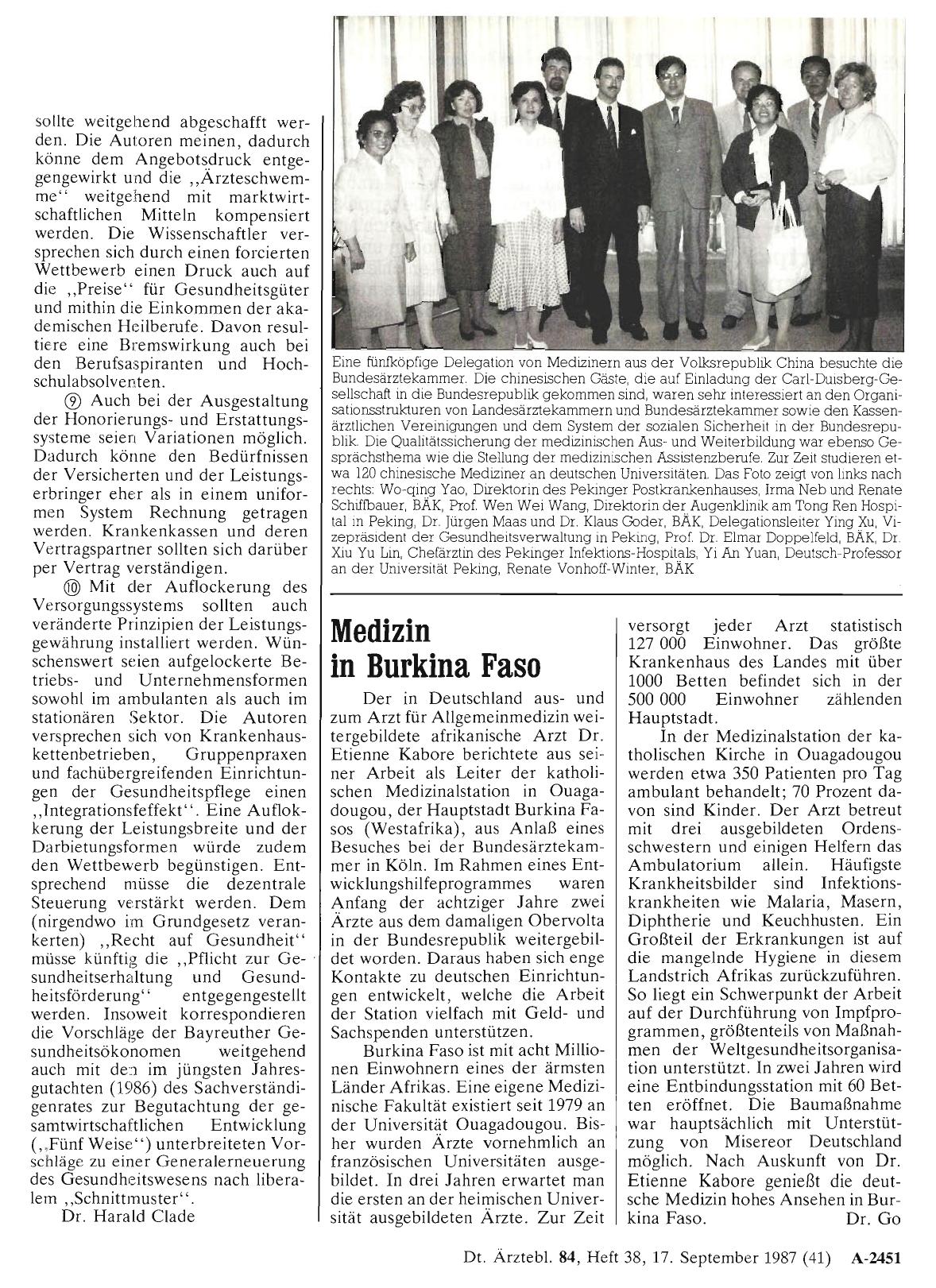 Vorschauseite 1: Medizin in Burkina Faso