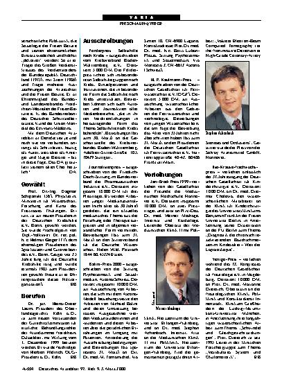 Vorschauseite 1: Verleihungen