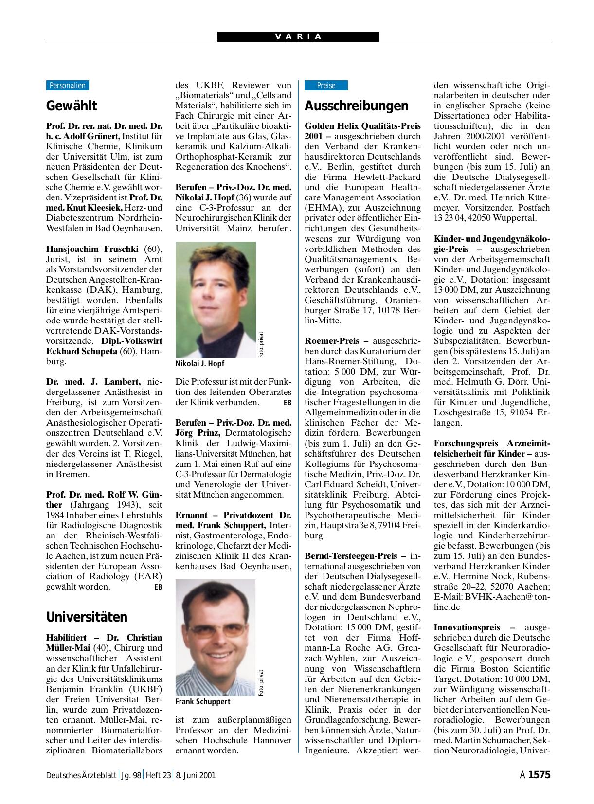 Vorschauseite 1: Universitäten