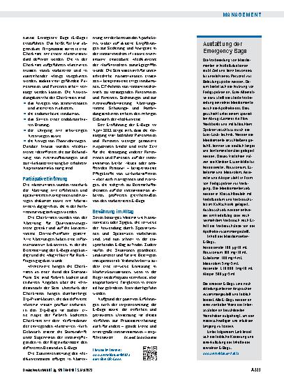 Vorschauseite 2: Arbeitsabläufe: Entlastung durch Emergency Bags