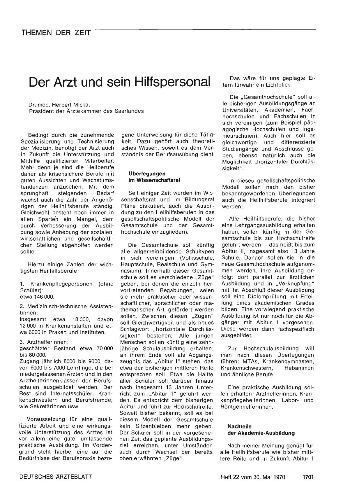 Vorschauseite 1: Der Arzt und sein Hilfspersonal