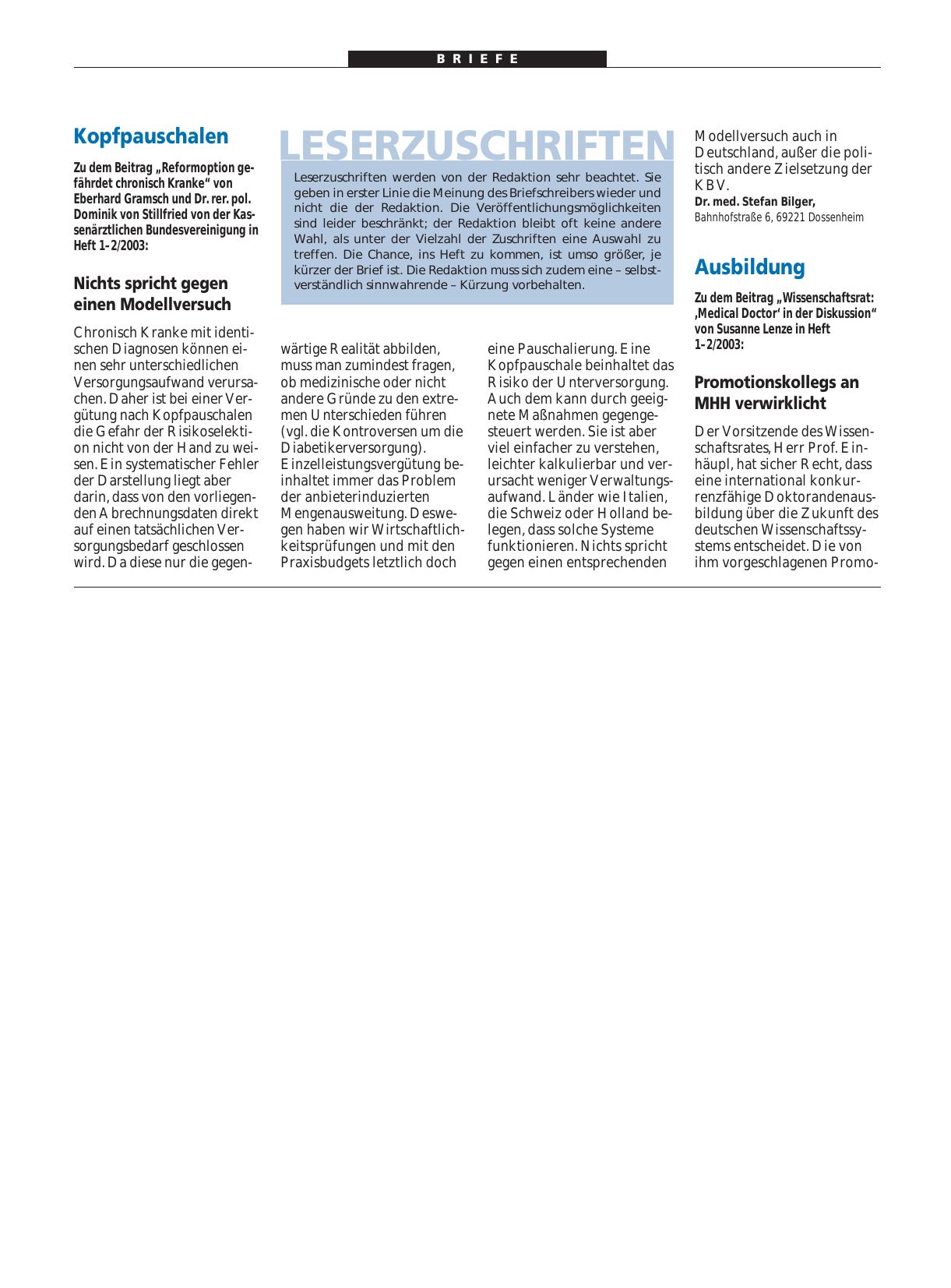 Vorschauseite 1: Ausbildung: Promotionskollegs an MHH verwirklicht
