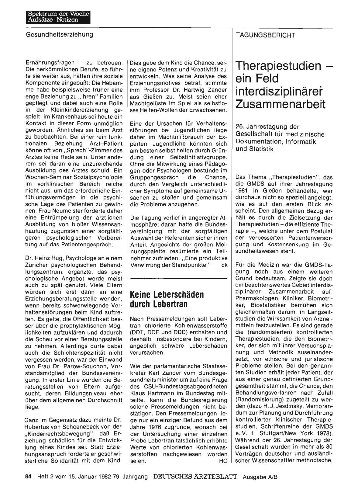 Vorschauseite 1: Therapiestudien — ein Feld interdisziplinärer Zusammenarbeit