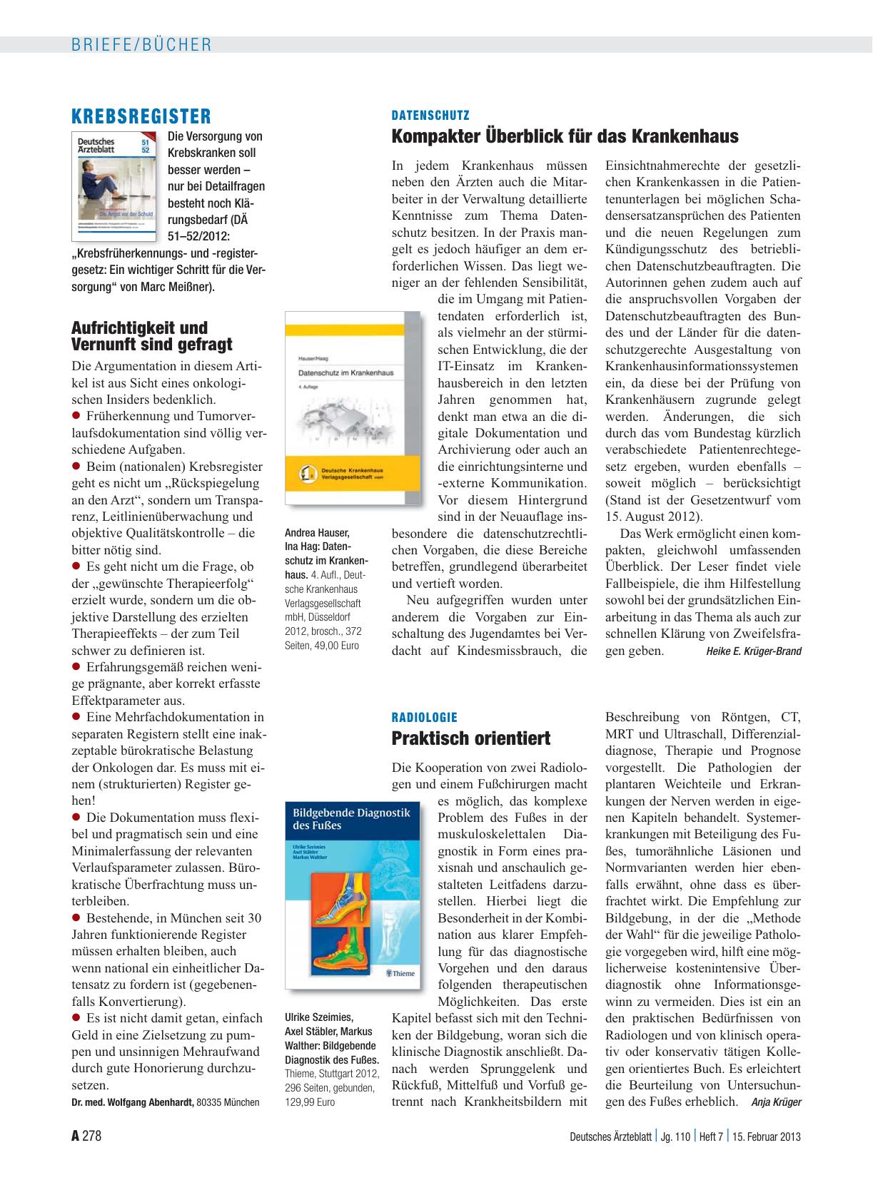 Vorschauseite 1: Datenschutz: Kompakter Überblick für das Krankenhaus