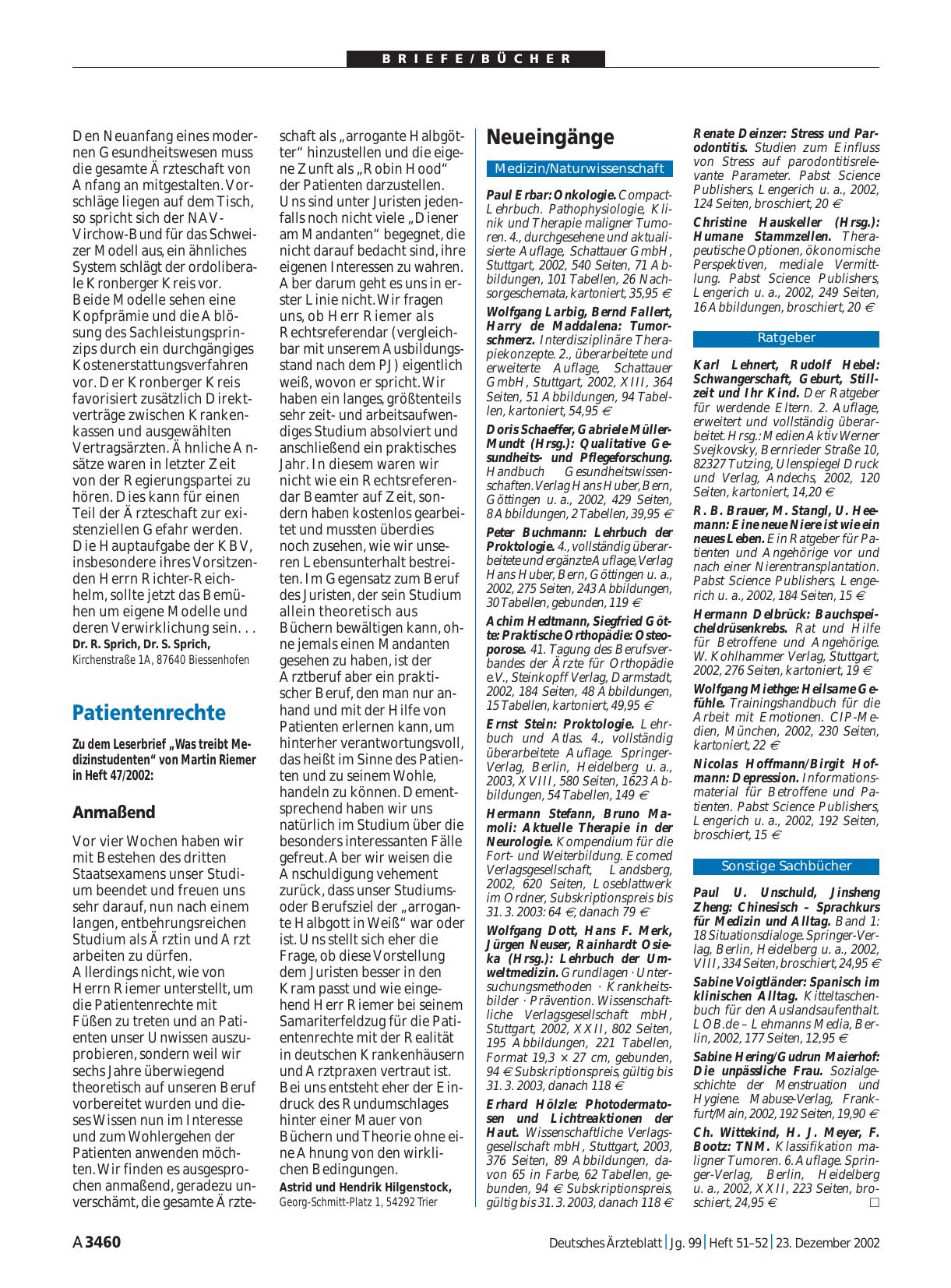 Vorschauseite 1: Patientenrechte: Anmaßend