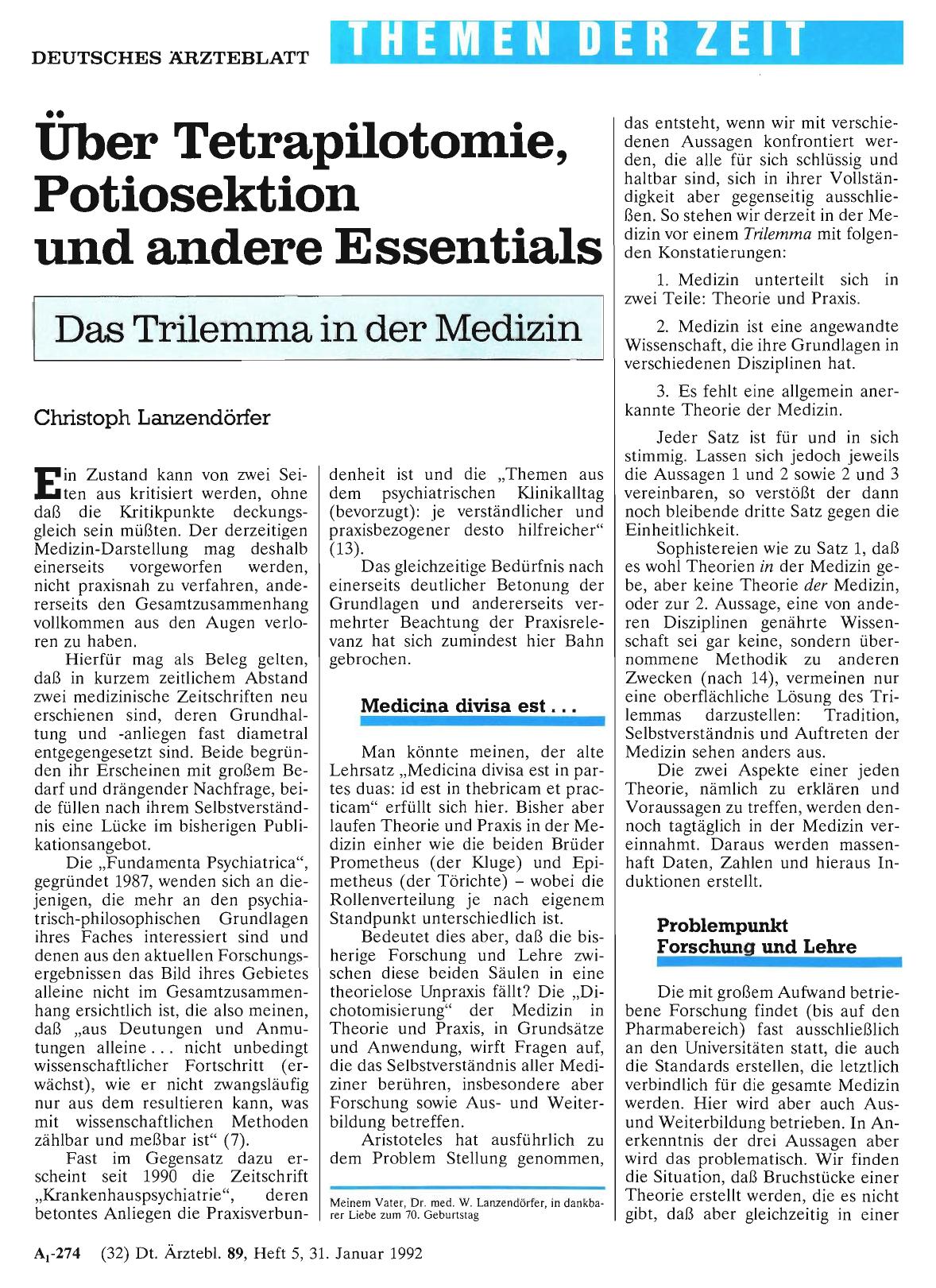 Vorschauseite 1: Über Tetrapilotomie, Potiosektion und andere Essentials