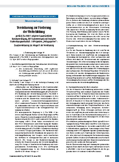 Vorschauseite 1: Vereinbarung zur Förderung der Weiterbildung