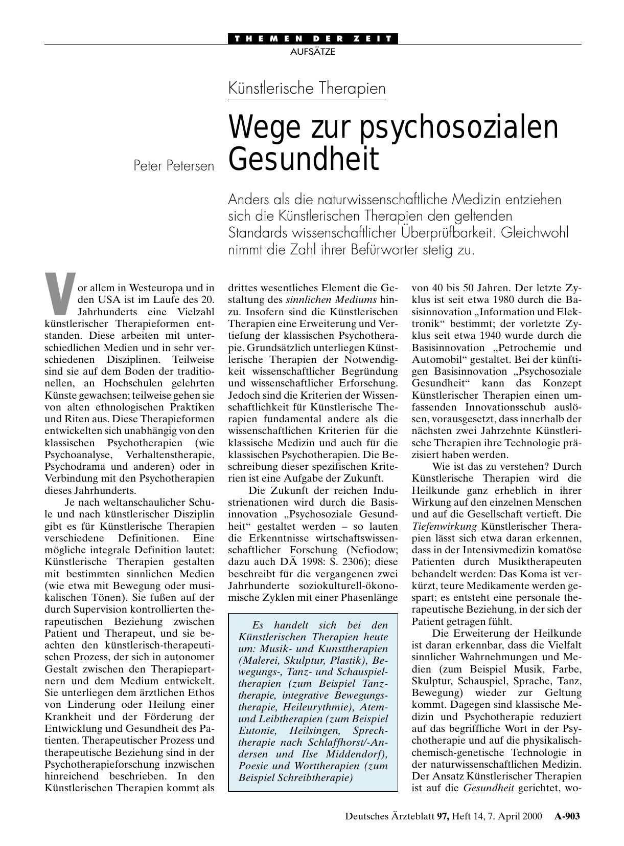 Vorschauseite 1: Künstlerische Therapien: Wege zur psychosozialen Gesundheit