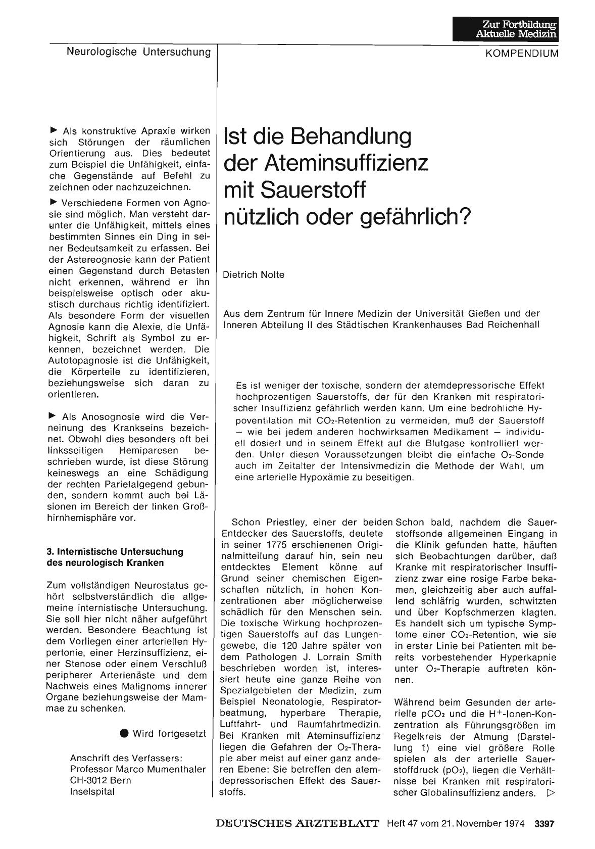 Vorschauseite 1: Ist die Behandlung der Ateminsuffizienz mit Sauerstoff nützlich oder gefährlich?