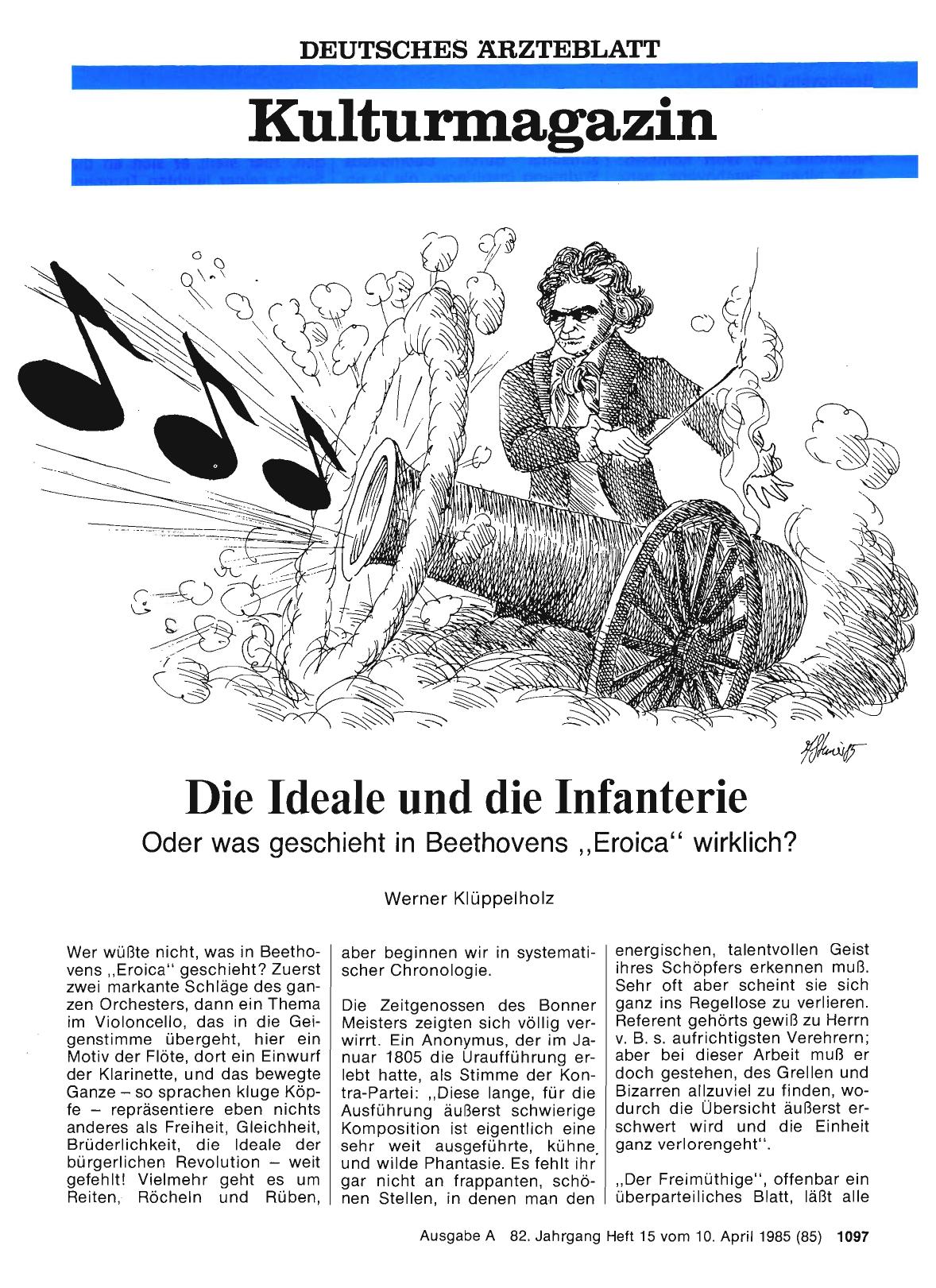 Vorschauseite 1: Die Ideale und die Infanterie — Oder was geschieht in Beethovens „Eroica“ wirklich?