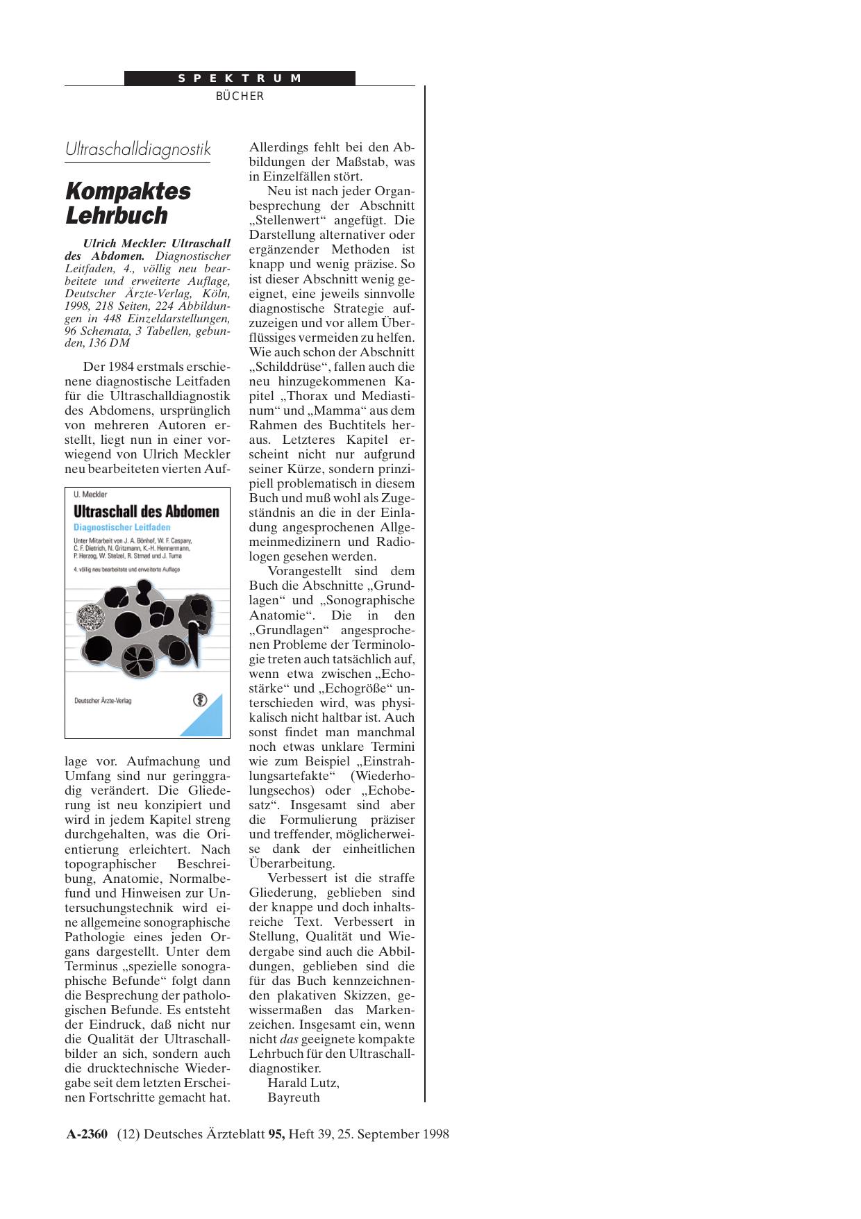 Vorschauseite 1: Ultraschall des Abdomen