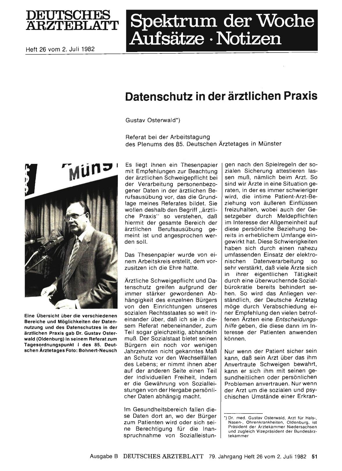 Vorschauseite 1: Datenschutz in der ärztlichen Praxis