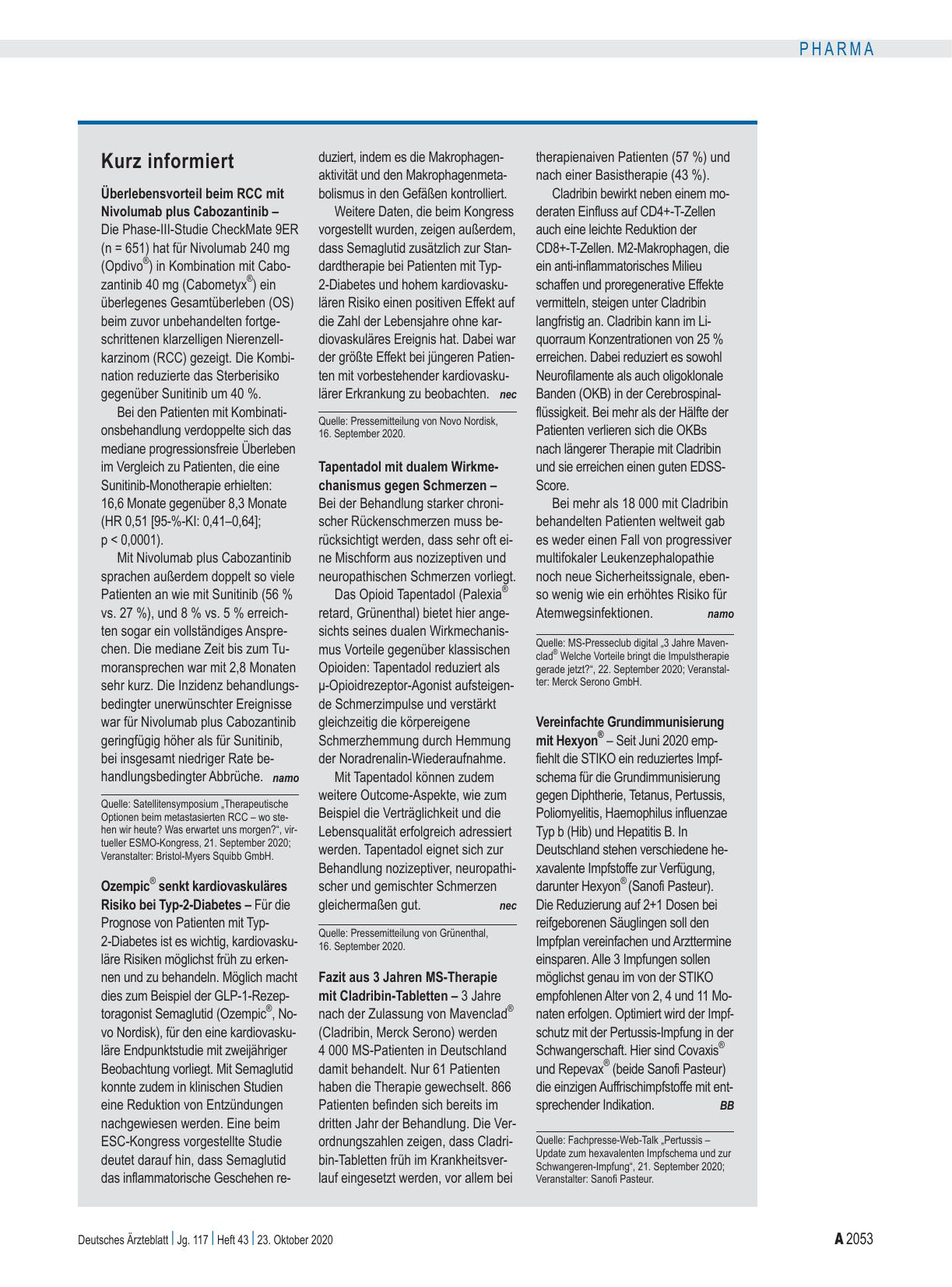 Vorschauseite 1: Kurz informiert