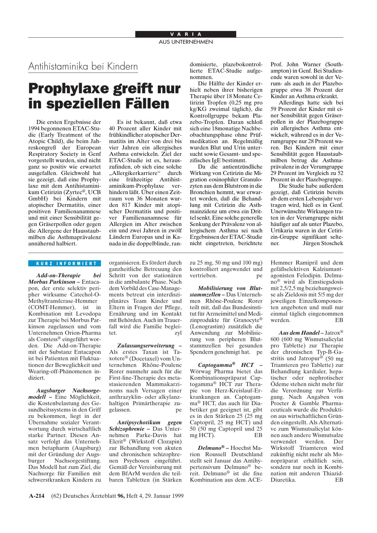Vorschauseite 1: Add-on-Therapie bei Morbus Parkinson
